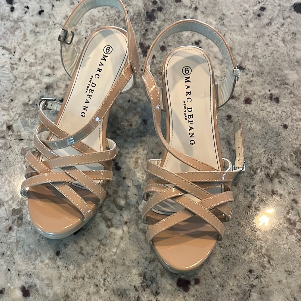 Girls Tan Strappy Sandals